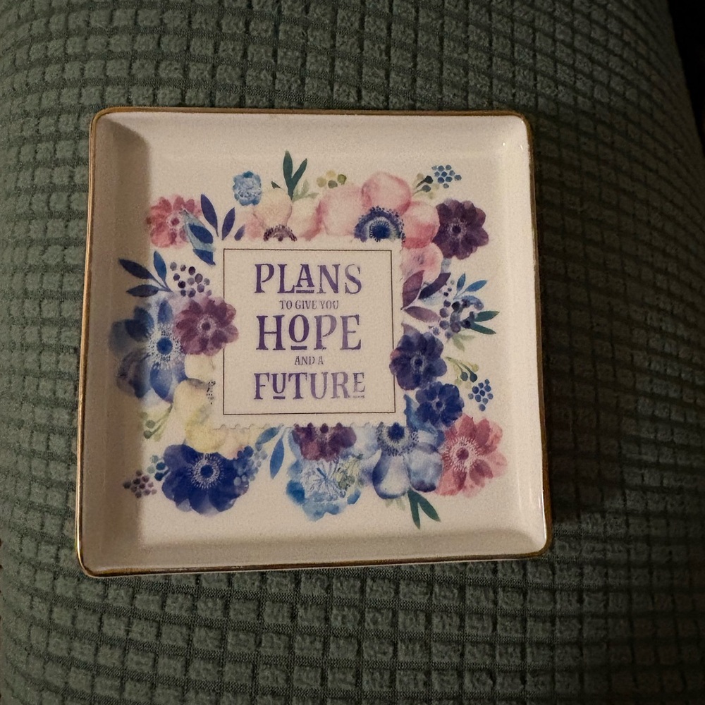 3/$20 Floral Decorative Tray Inspired by Jeremiah 29:11